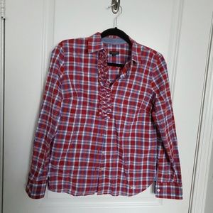 Talbots Red Plaid Shirt